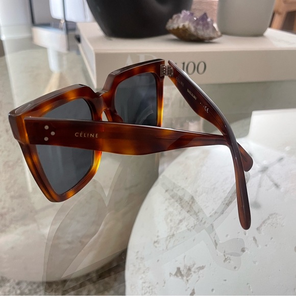 CELINE PARIS CL40055I 53V HAVANA/BLUE LENS AUTHENTIC SUNGLASSES 55-18 - Picture 10 of 10